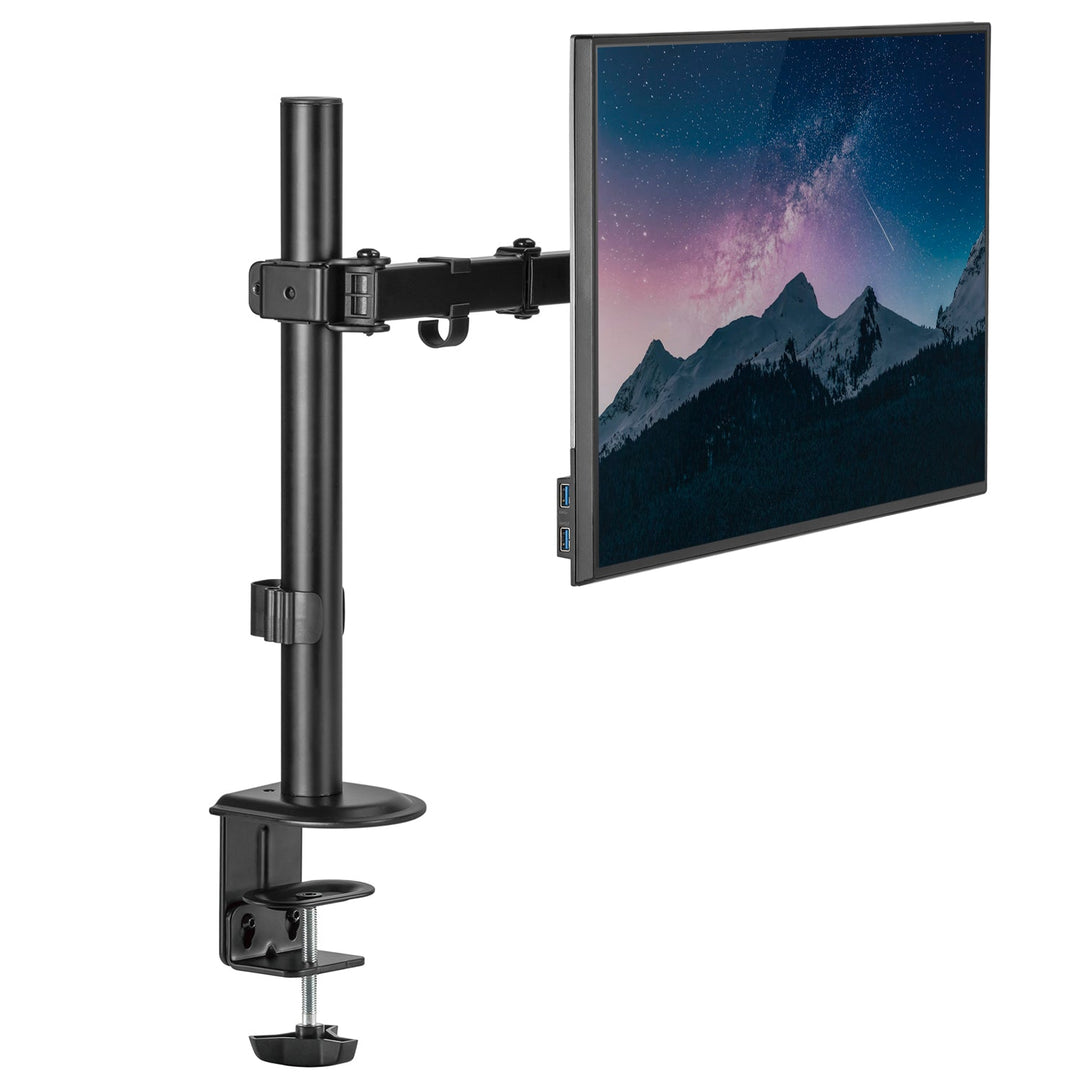 Maclean LCD монитор за монтаж на бюро, 17-32", 9 кг, VESA 75x75 и 100x100 двойна рамо, MC-753N