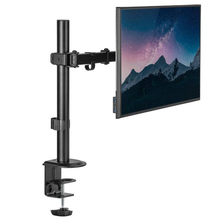 Maclean LCD монитор за монтаж на бюро, 17-32", 9 кг, VESA 75x75 и 100x100 двойна рамо, MC-753N