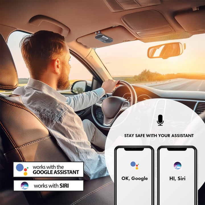 Bluetooth 5.0 система за свободни ръце Audiocore AC480 A2DP, високоговорител 2 W, Google, Siri
