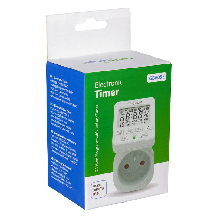 Таймер - GreenBlue цифров таймер, макс. натоварване 16A, IP20, GB605 E