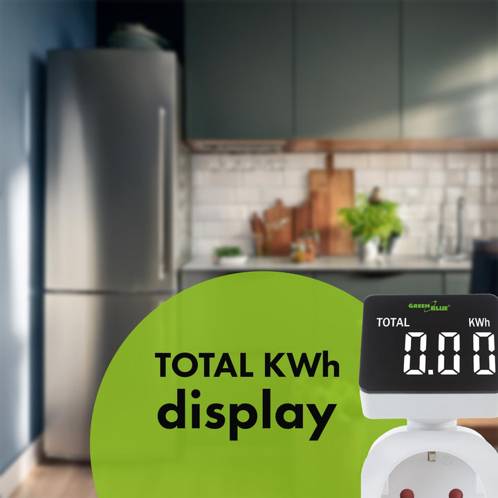 GreenBlue електромер, ватметър, 16A, макс. 3680W, резервно копие на паметта, GB620 E