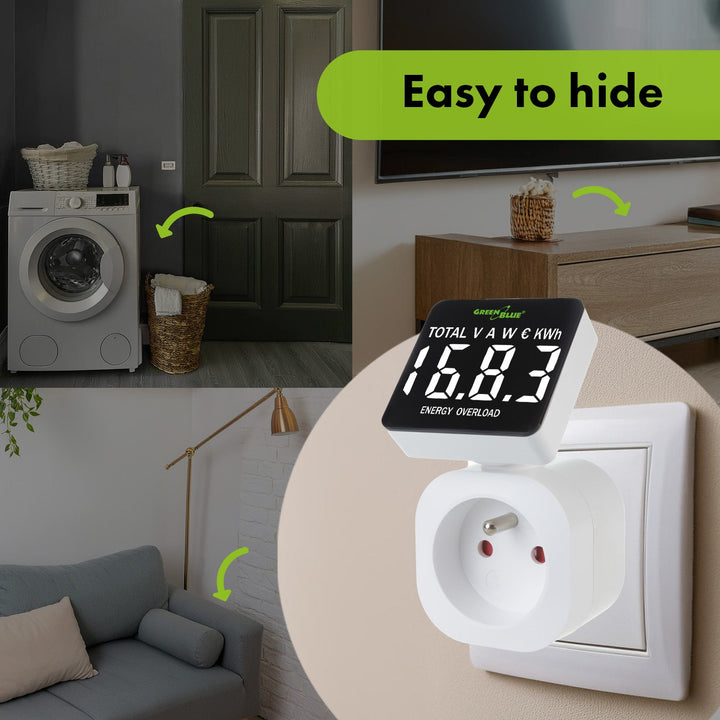 GreenBlue електромер, ватметър, 16A, макс. 3680W, резервно копие на паметта, GB620 E