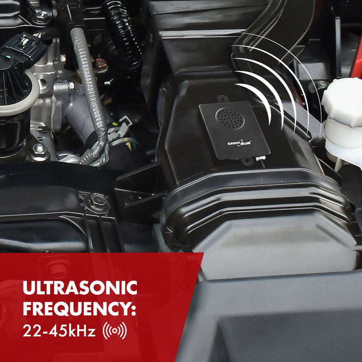 GreenBlue GB730 ултразвуков отблъсквател на гризачи/катерици за автомобили, 45 м²