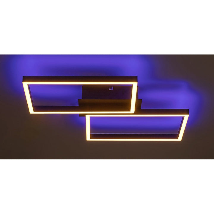 Лампа Rabalux, плафон, LED 40W, черна, дистанционно управление, Ludano