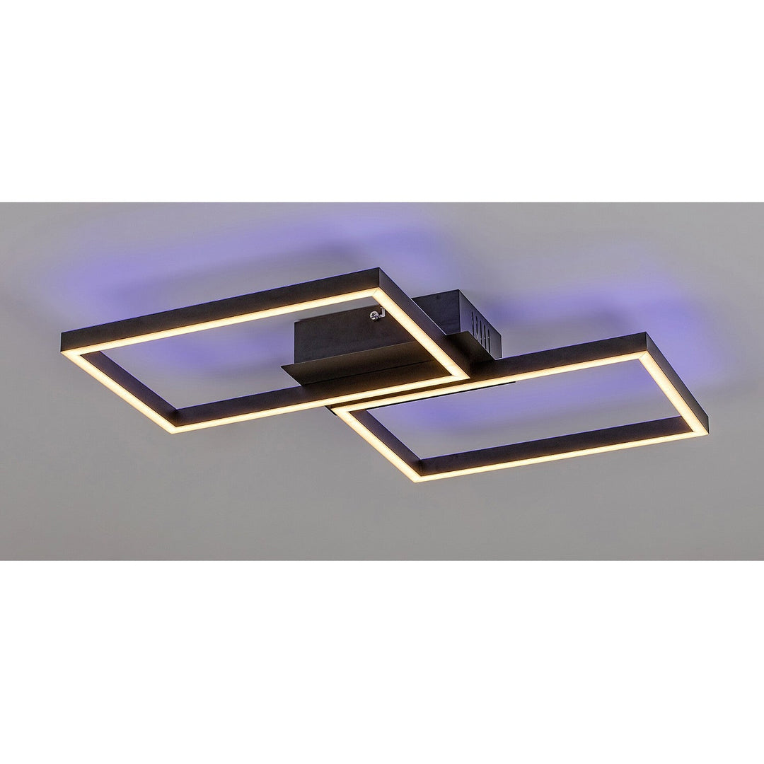 Лампа Rabalux, плафон, LED 40W, черна, дистанционно управление, Ludano