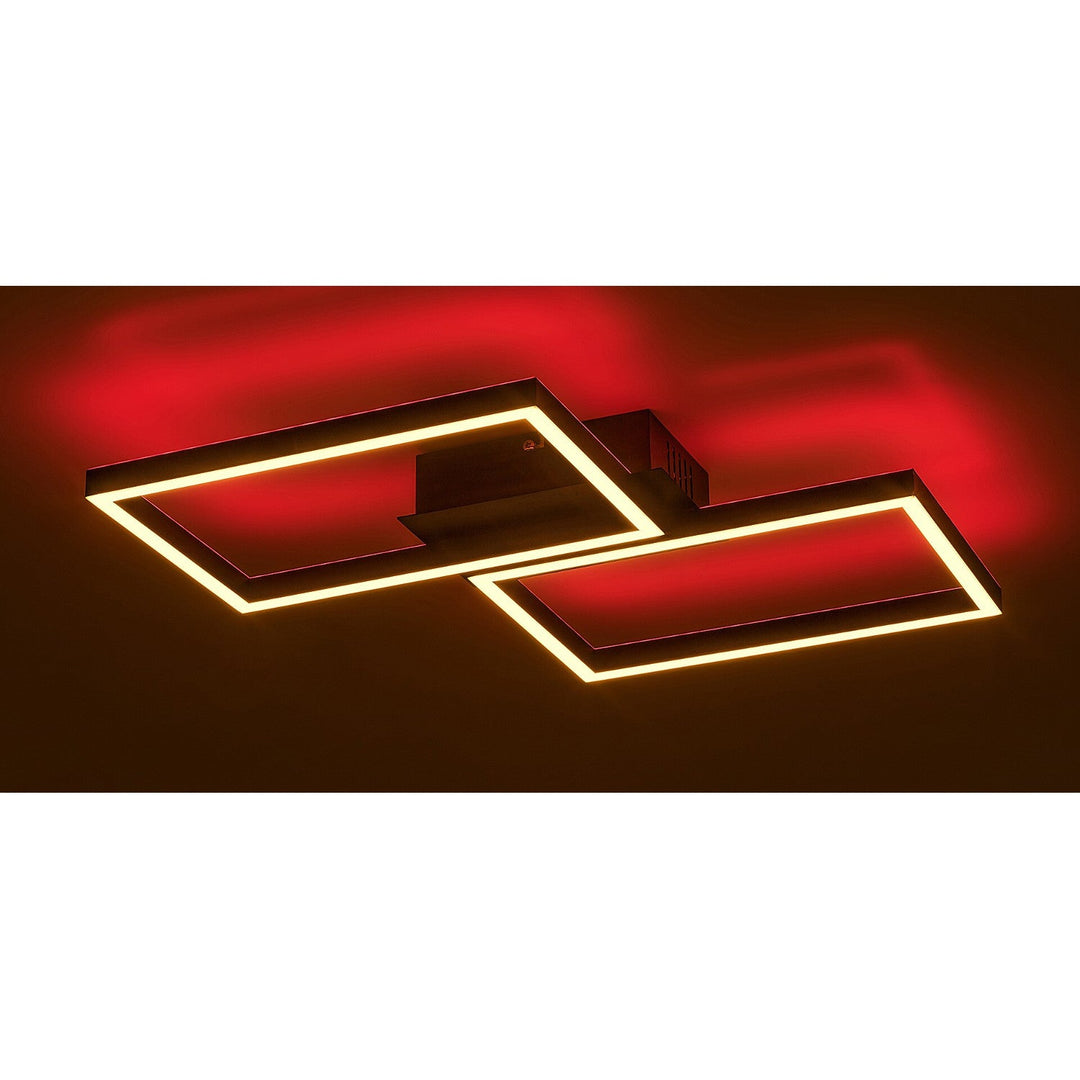 Лампа Rabalux, плафон, LED 40W, черна, дистанционно управление, Ludano