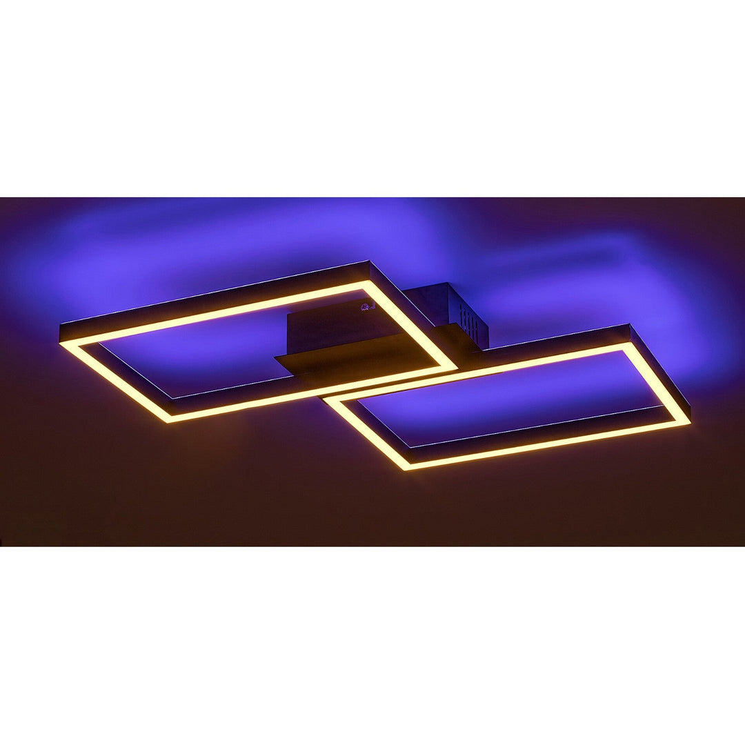 Лампа Rabalux, плафон, LED 40W, черна, дистанционно управление, Ludano