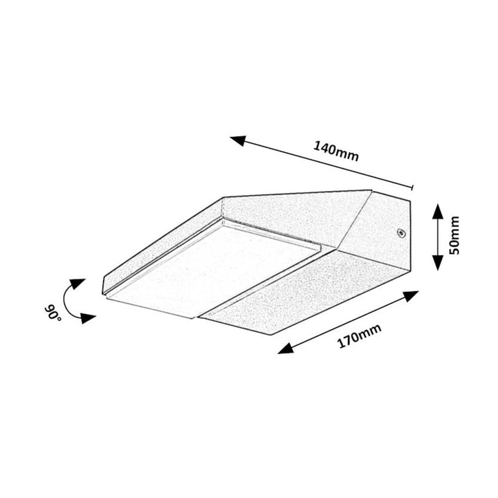 Лампа Rabalux, външна, за монтаж на стена, LED, 13W, IP65, Senica
