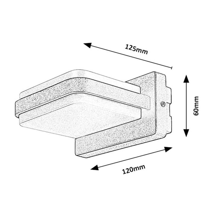 Лампа Rabalux, за външно осветление, за монтаж на стена, IP44, LED, 12W, Gendt