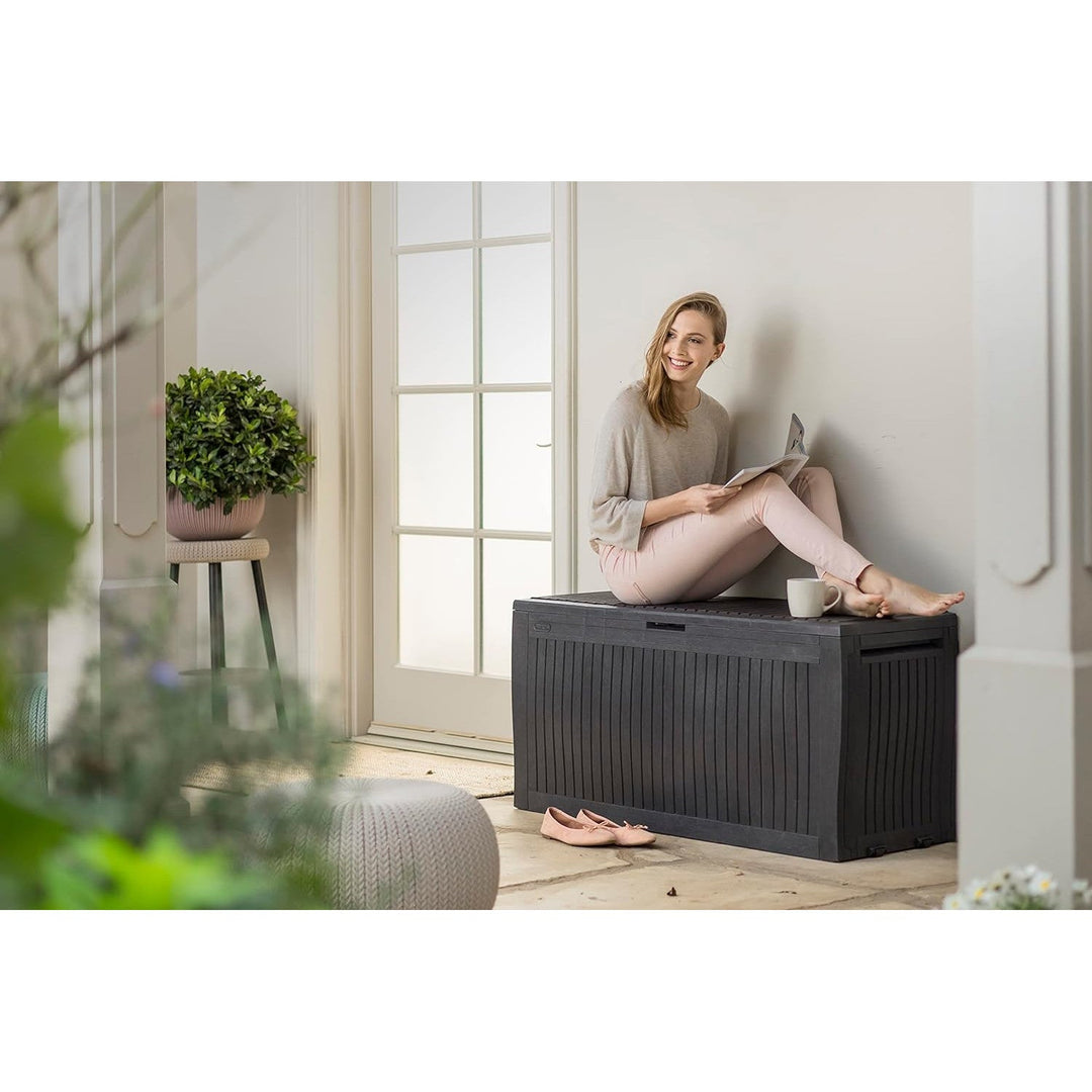 Градинска кутия, графит, 270 л, Comfy Storage Box