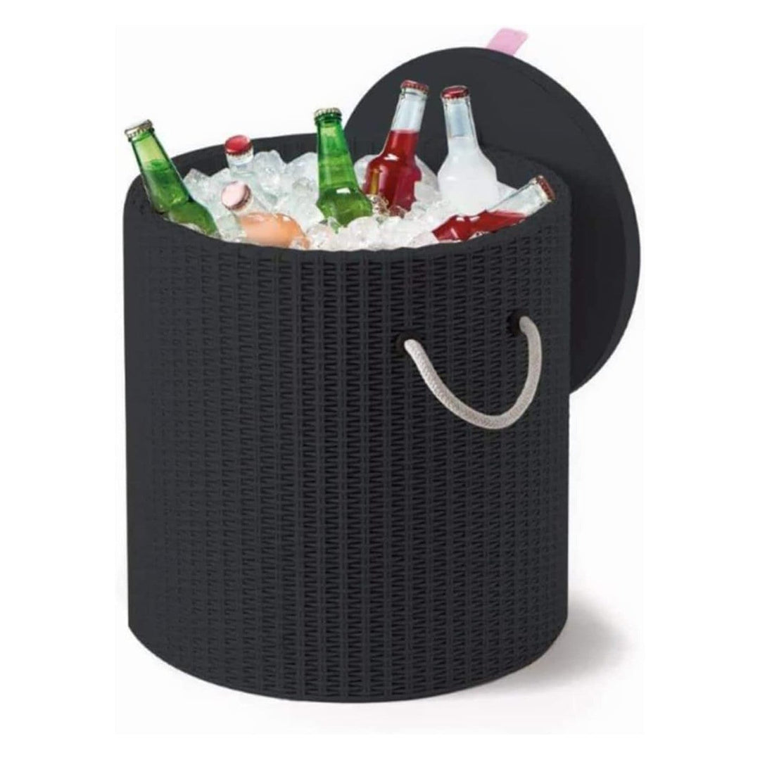 Маса Keter с място за съхранение, седалка, антрацит, Cool Stool