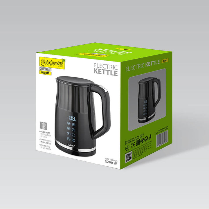 Електрическа кана Maestro, безжична, сензорен панел, 1,7 л, 2200 W, MR-039 – британски щепсел
