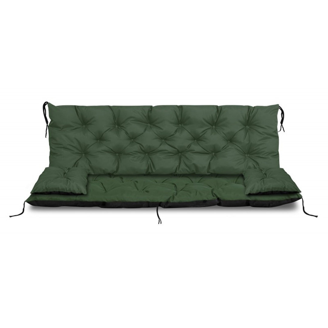 Зелен градински комплект 120x60x50cm + 2 възглавници 42 x 42 cm