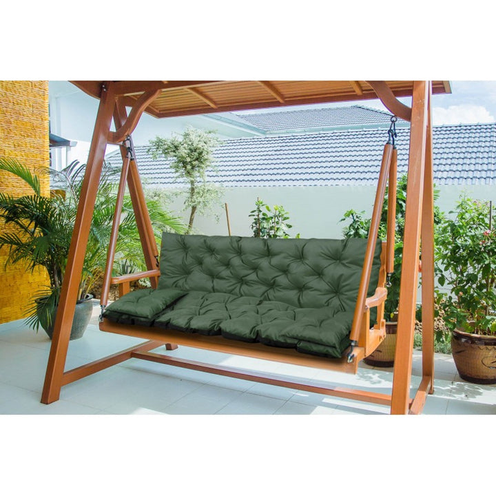 Зелен градински комплект 120x60x50cm + 2 възглавници 42 x 42 cm