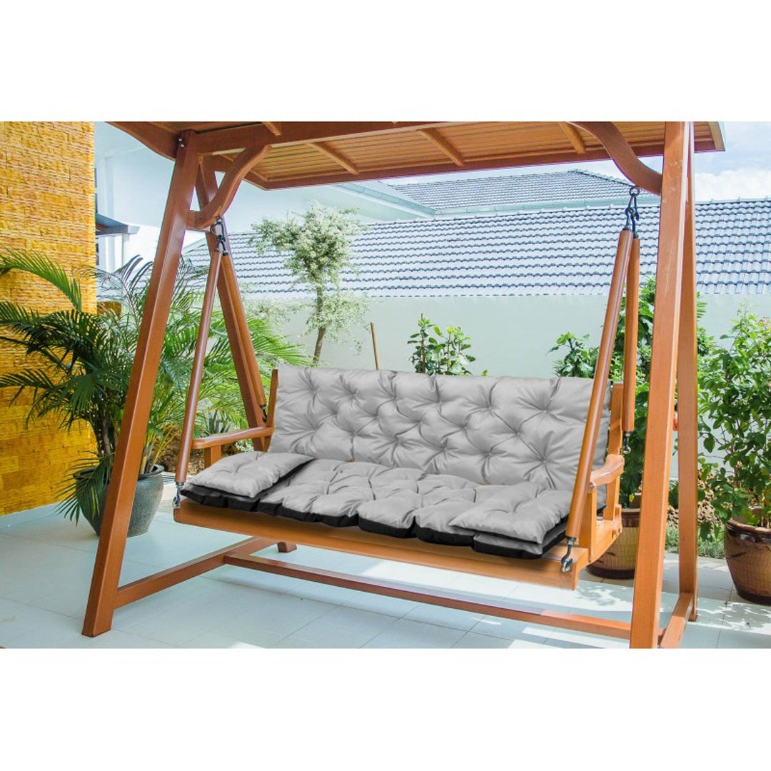 Светлосив комплект за градина 120x60x50cm + 2 възглавници 42 x 42 cm