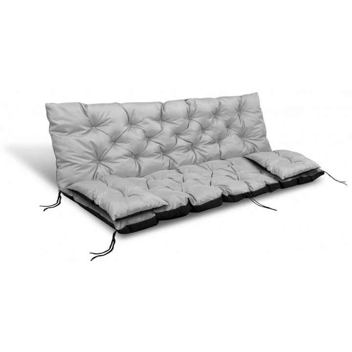 Светлосив комплект за градина 150x60x50cm + 2 възглавници 42 x 42 cm