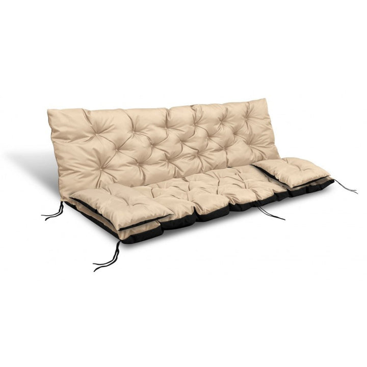 Бежов комплект за градина 120x60x50cm + 2 възглавници 42 x 42 cm
