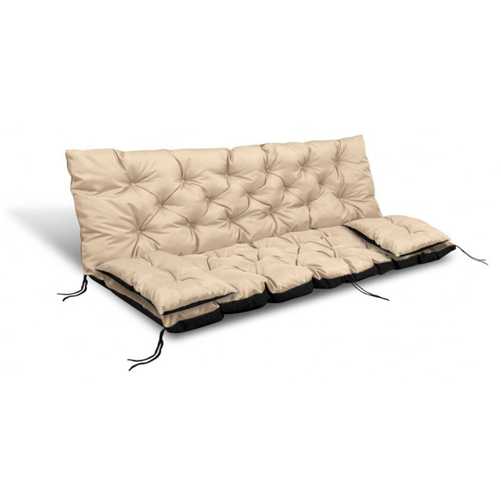 Бежов комплект за градина 150x60x50cm + 2 възглавници 42 x 42 cm