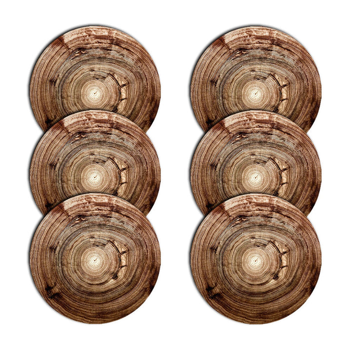Комплект подложки за маса Bertoni, 6 броя, кръгли, 33 см, Kempas