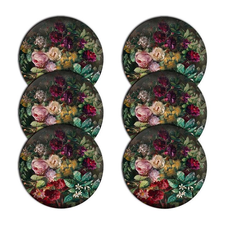 Комплект подложки за маса Bertoni, 6 броя, кръгли, 33 см, Bouquet