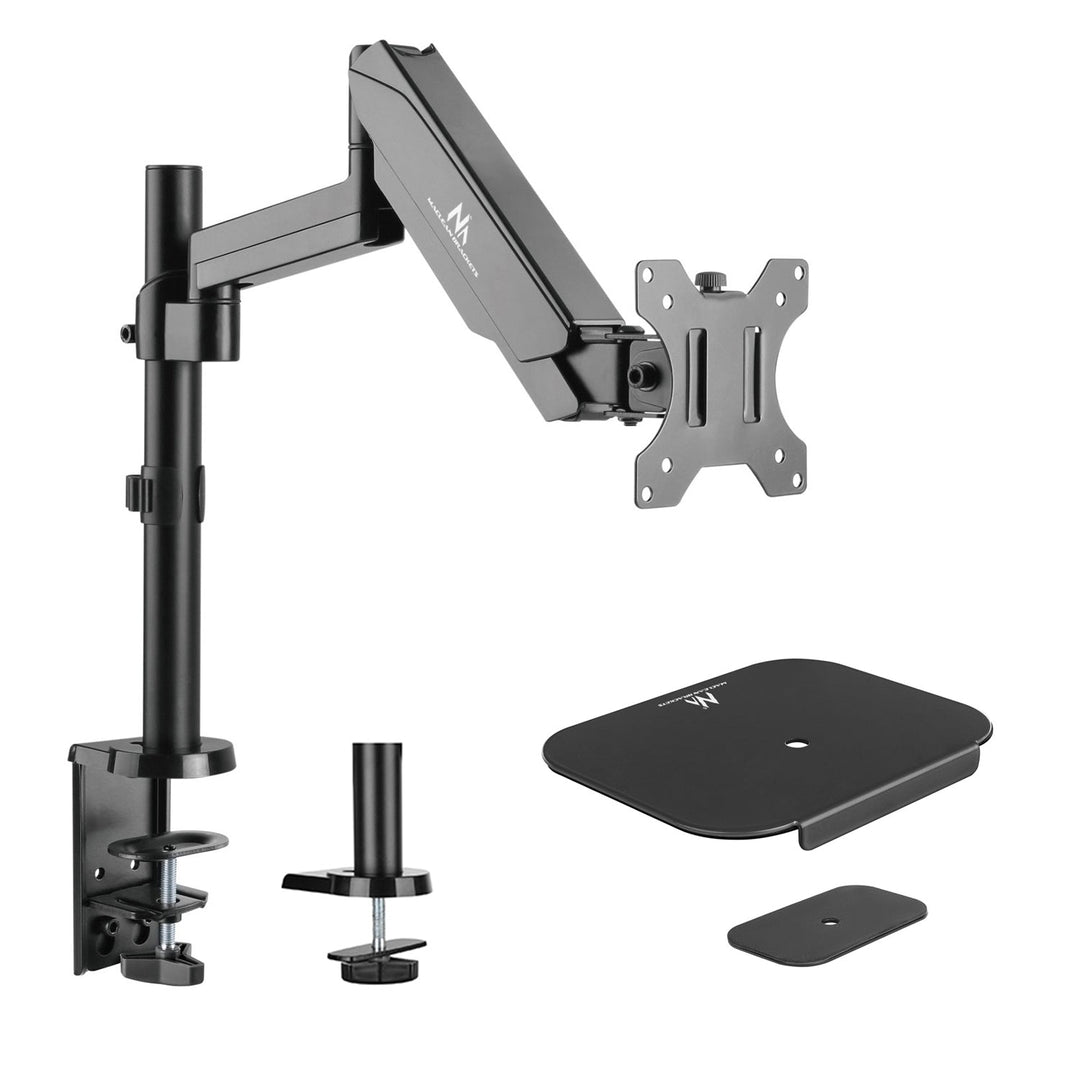 Монтаж за монитор Maclean, с двойно рамо, с газова пружина, 17"-32", 8 кг, MC-775 + MC-929