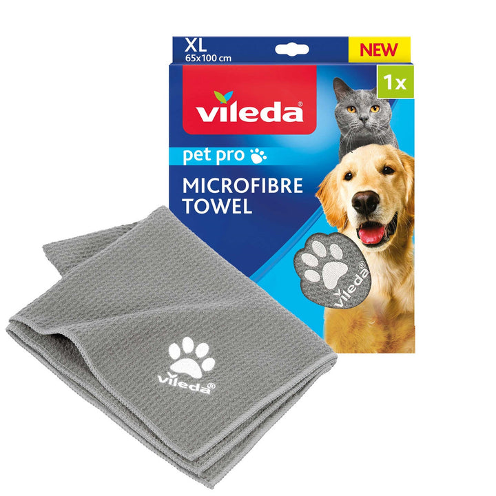 Кърпа за домашни любимци Vileda, микрофибър, размер XL, Pet Pro