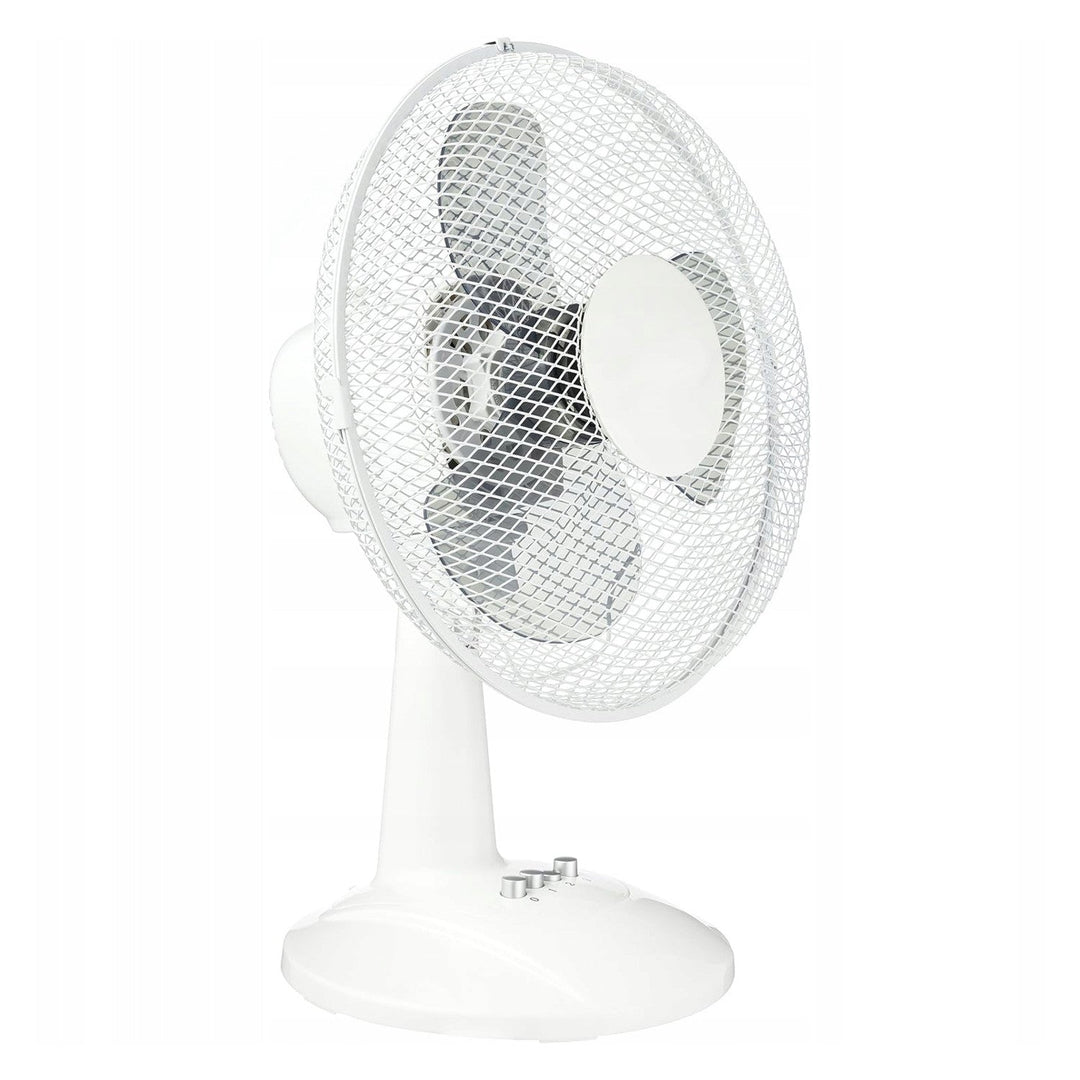 Ventilator de birou LTC, oscilant, cu unghi reglabil, 38W, alb, LXWT20
