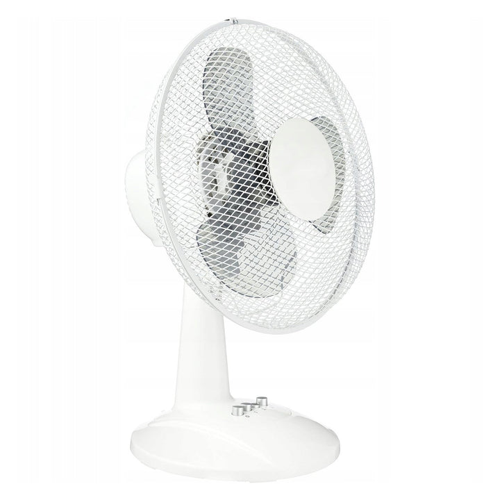 Ventilator de birou LTC, oscilant, cu unghi reglabil, 38W, alb, LXWT20
