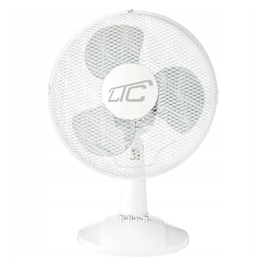 Ventilator de birou LTC, oscilant, cu unghi reglabil, 38W, alb, LXWT20