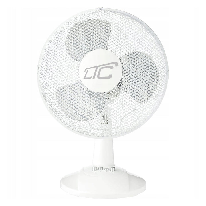 Ventilator de birou LTC, oscilant, cu unghi reglabil, 38W, alb, LXWT20