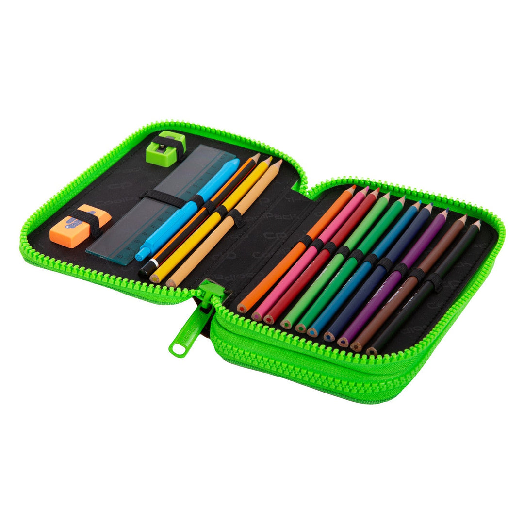 CoolPack City Jungle калъф за моливи с аксесоари, здрав, просторен C66199/F
