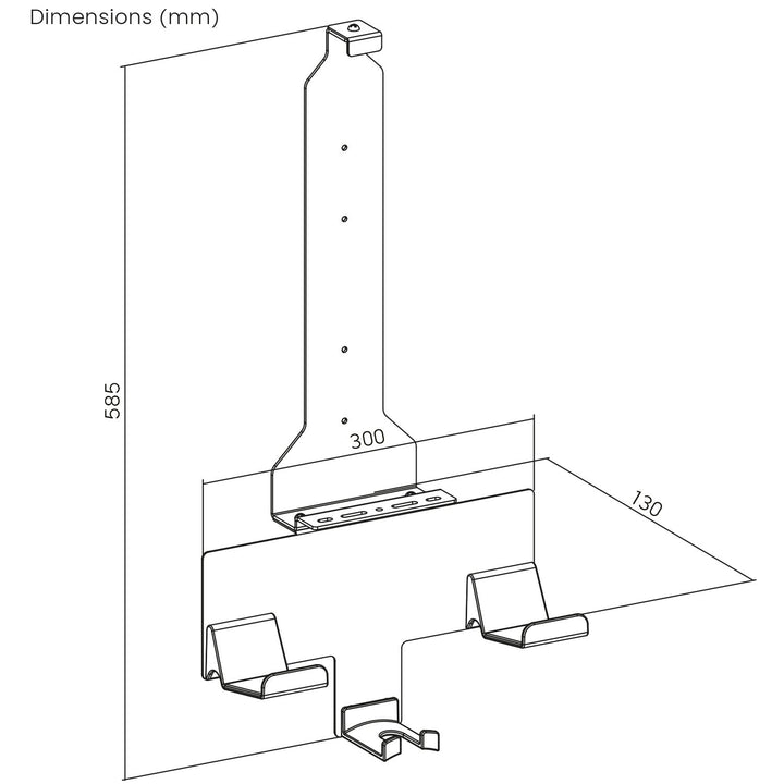 Бяла стенна стойка за конзола PlayStation 5 с държач за контролер, макс. 10 кг, NanoRS RS181