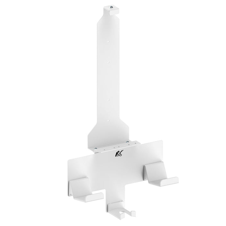 Бяла стенна стойка за конзола PlayStation 5 с държач за контролер, макс. 10 кг, NanoRS RS181