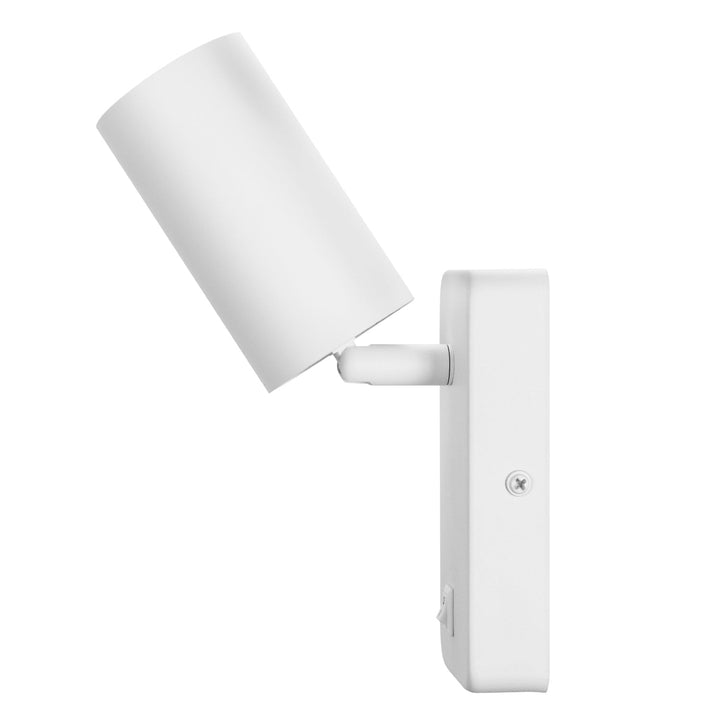 Стена лампа Maclean, спот, кръгла, GU10, с превключвател 55x100mm, бяла, MCE369 W