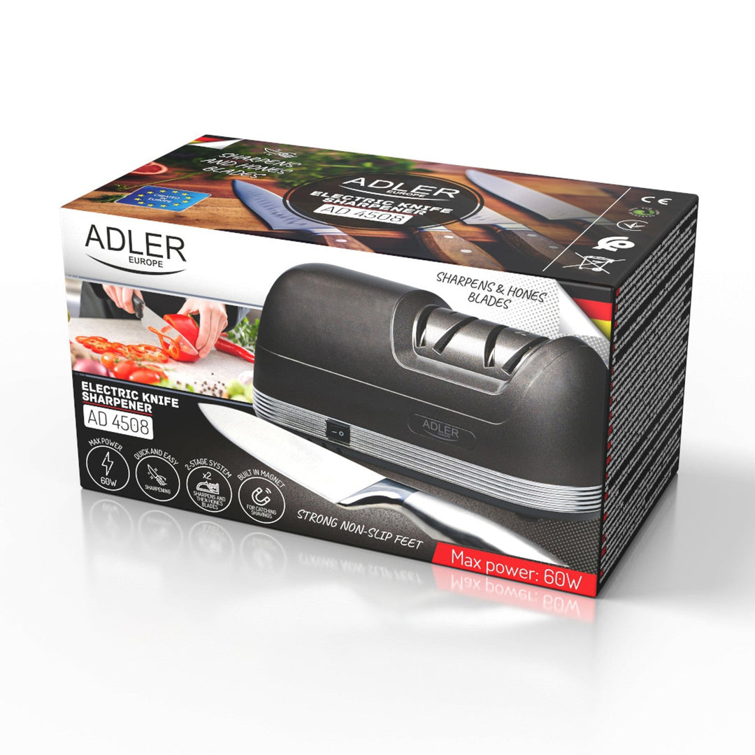 Електрическа машина за заточване на ножове Adler, мощност 60 W, 2-степенна система AD 4508