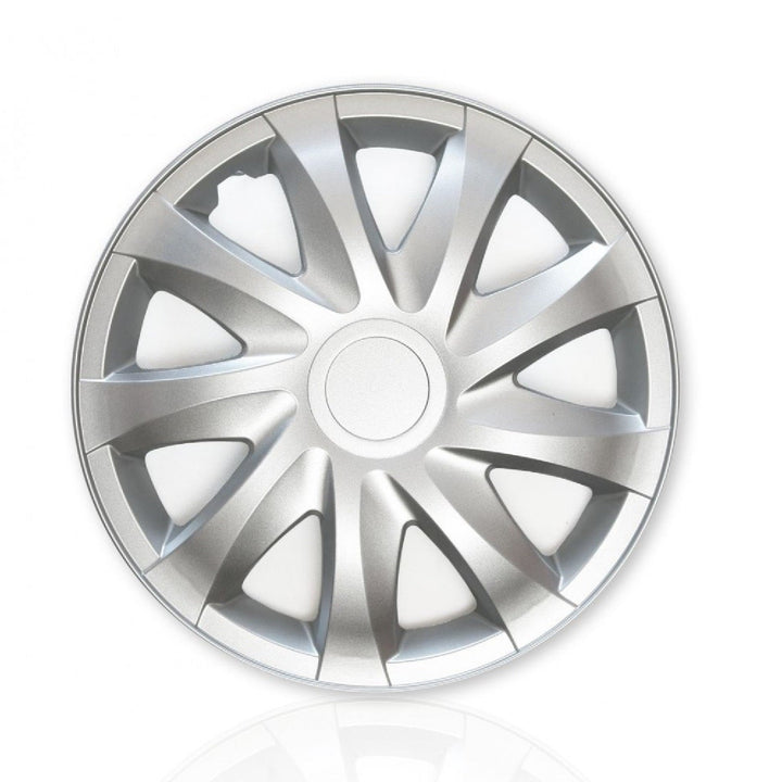 Универсална 15-инчова NRM Draco сребърна капачка за главина с натискане, 1 брой