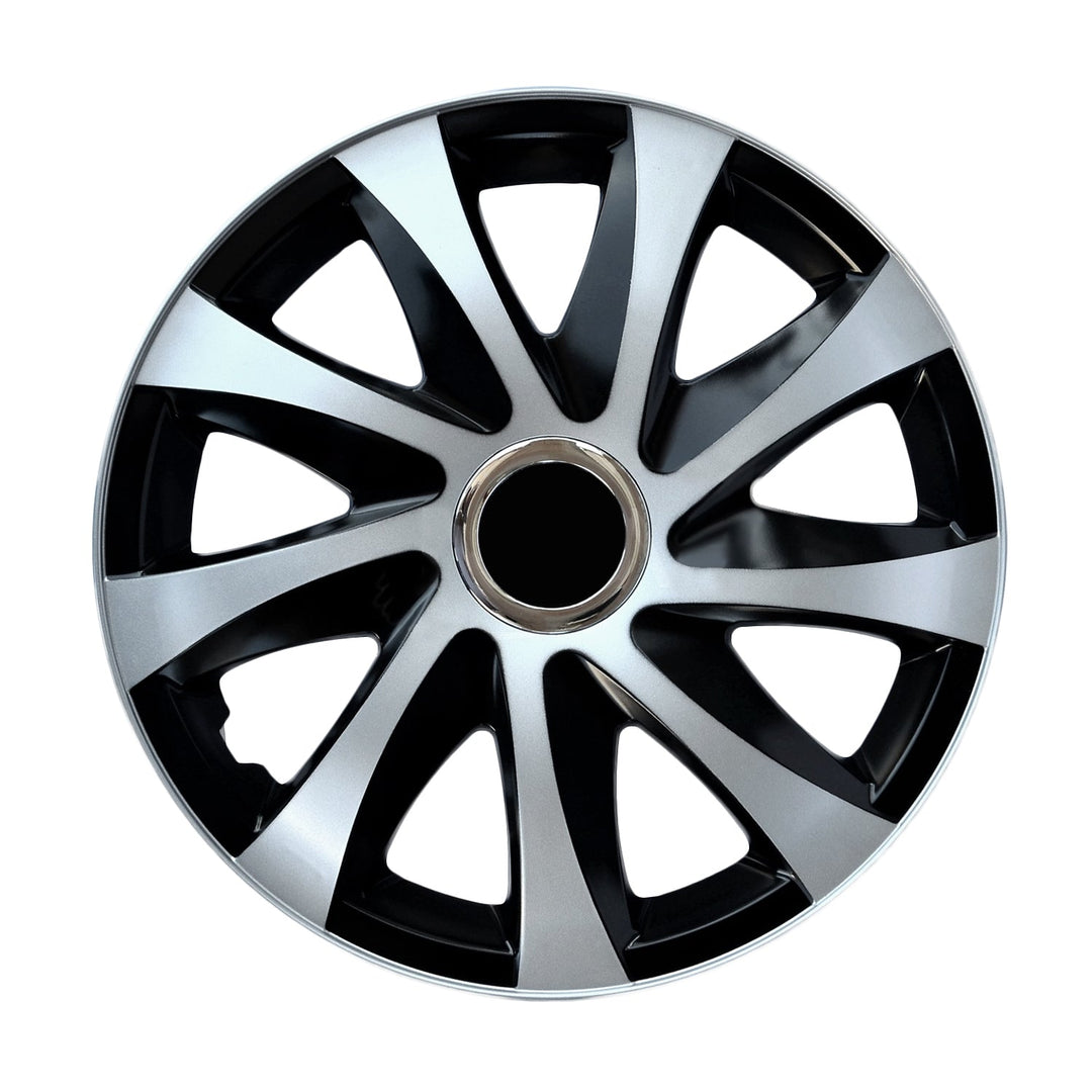 Универсална капачка за джанта 15" NRM Drift Extra сребристо-черна 1 брой