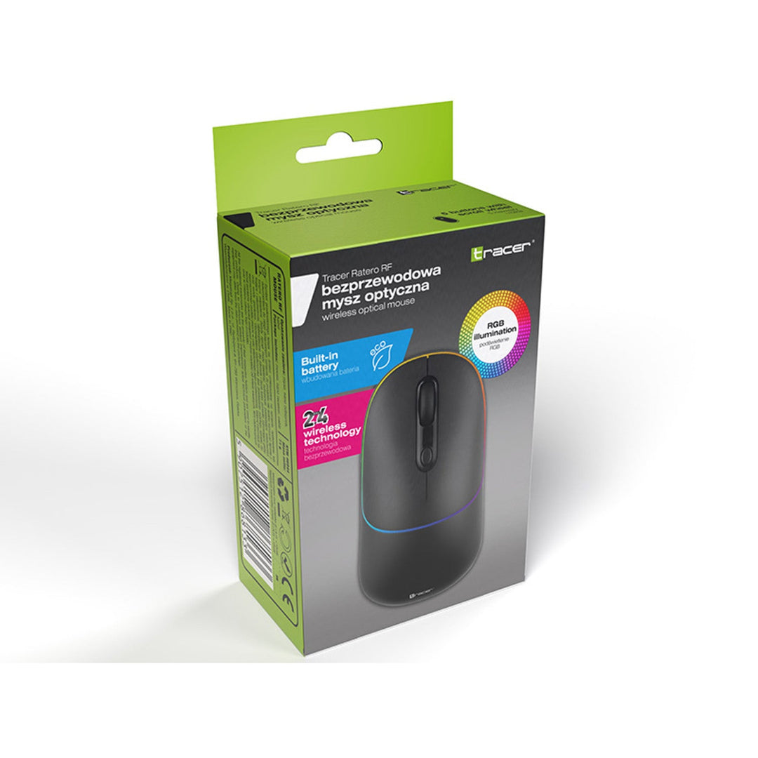 Безжична мишка Tracer, батерия 650 mAh, RGB подсветка, Ratero