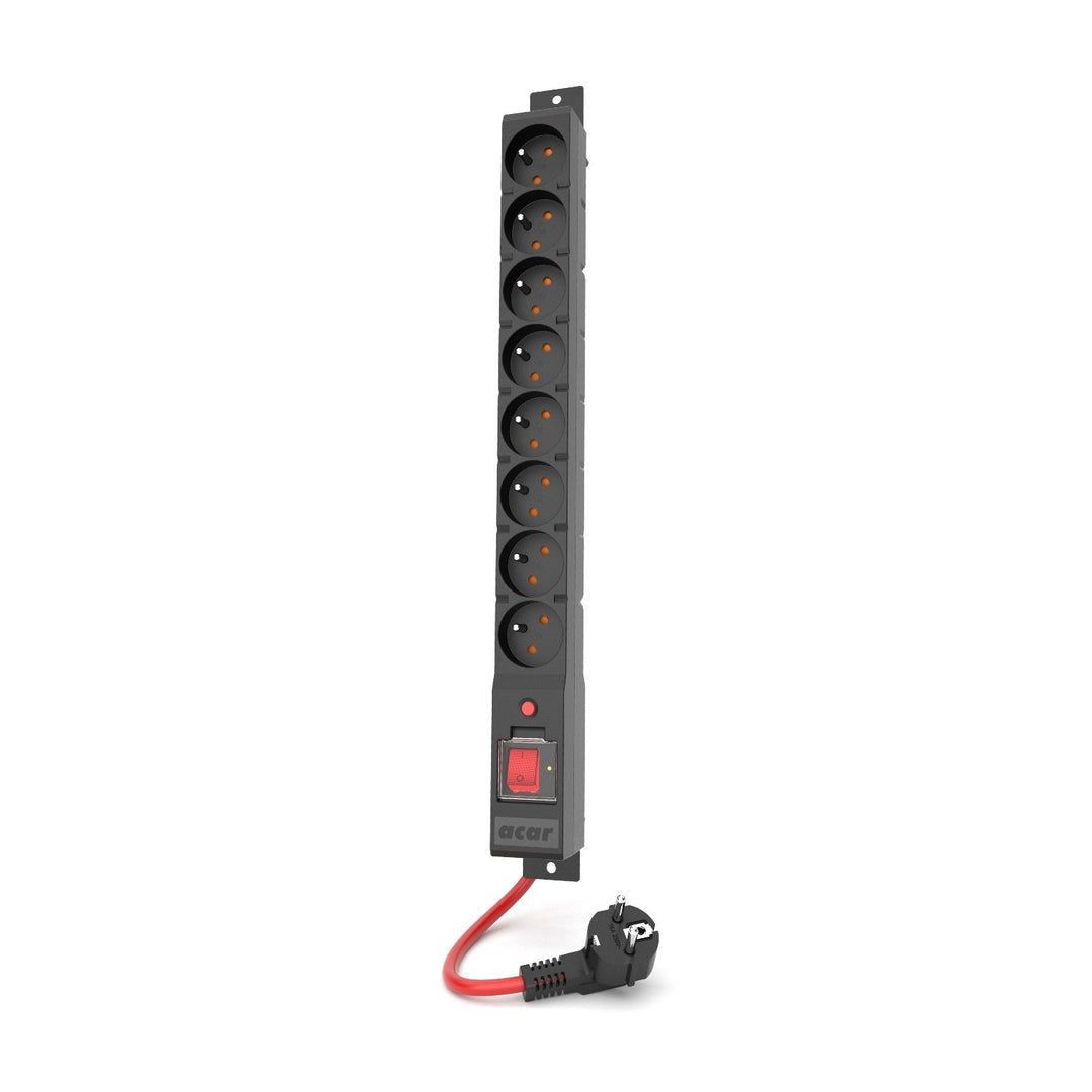 Акар прекъсвач, 16A, 3680W, 3m, черен, R8 POWER