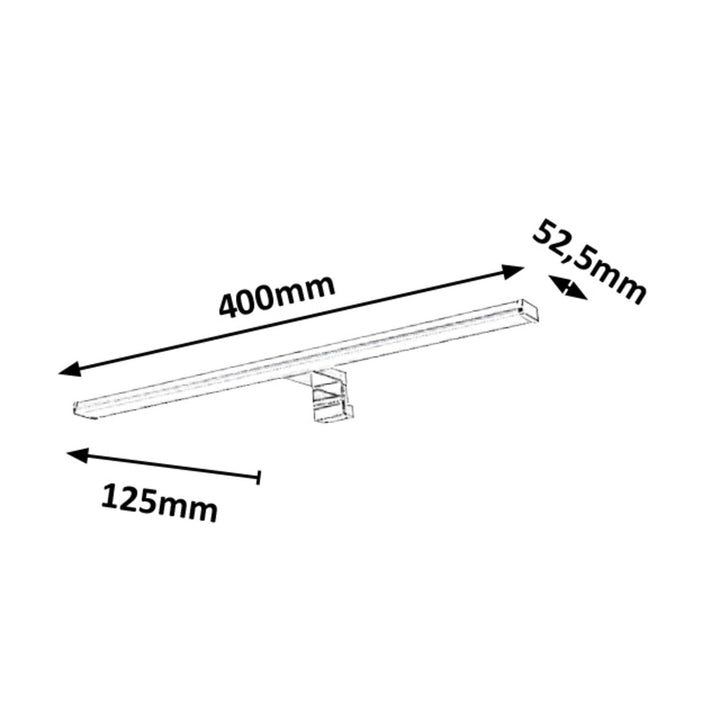 Лампа за баня Rabalux, 8W LED, IP44, хромиран дизайн, Levon