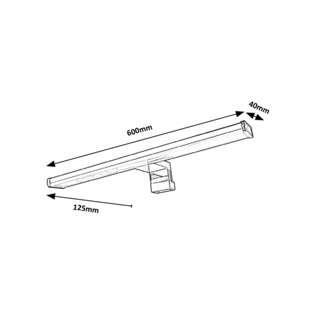 Лампа за баня Rabalux, 12W LED, IP44, хромиран дизайн, Levon