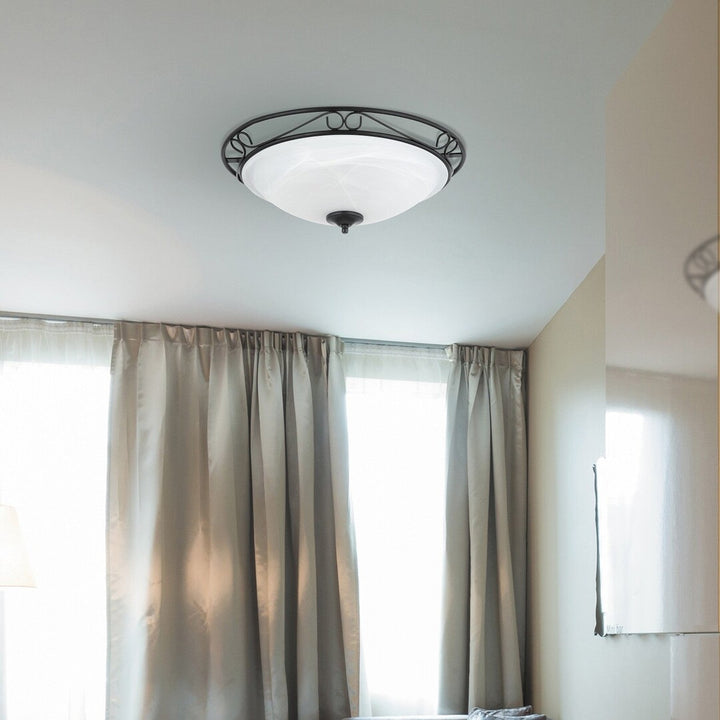 Рабалукс таванска лампа, 3xE27, метал, черна, Атина