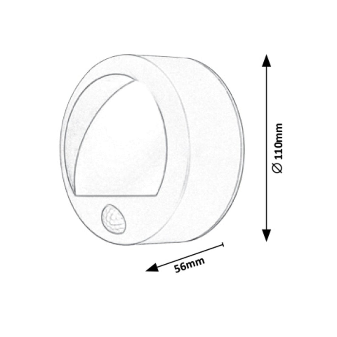 Rabalux външна лампа, 1,5 W LED, IP44, черна, Amarillo