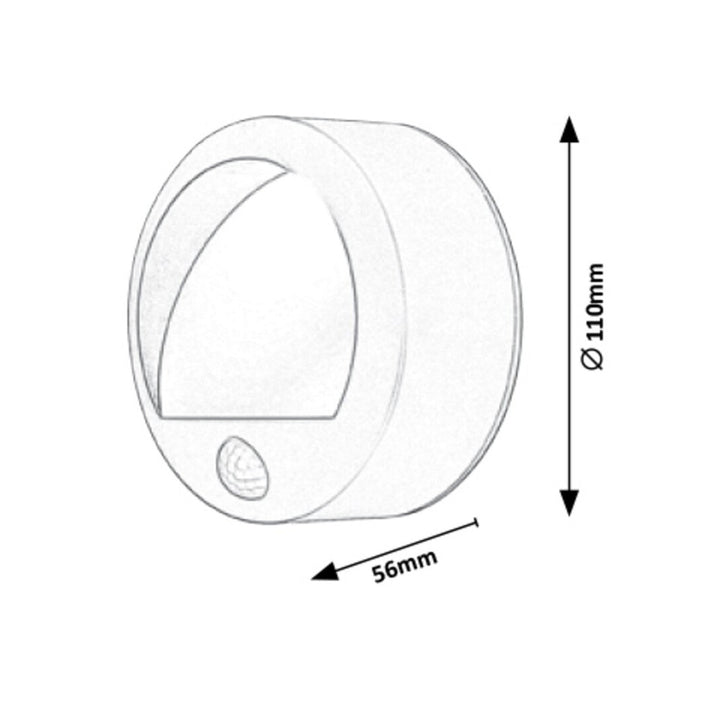 Rabalux външна лампа, 1,5 W LED, IP44, черна, Amarillo