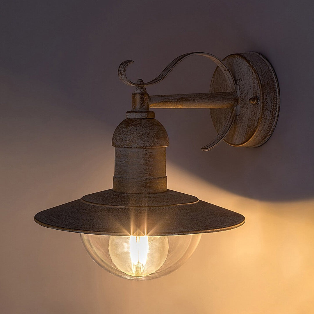 Рабалукс стенна лампа, за външно осветление, IP44, E27, макс. 60 W, антично бяло, Осло