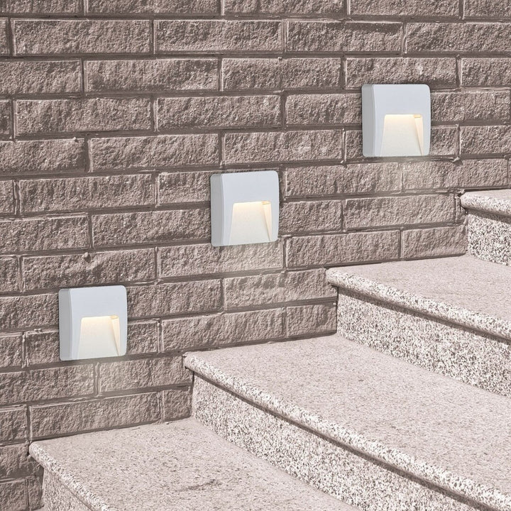 Рабалукс стенна лампа, за външно осветление, IP65, 3W LED, бяла, Trento