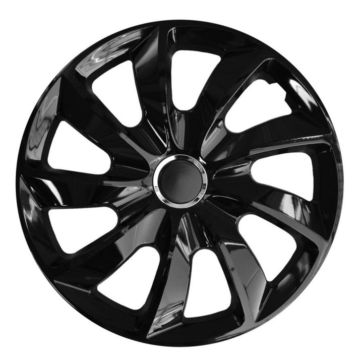 Универсална капачка за джанта 15" NRM Stig черна, пресоваща се, 1 брой