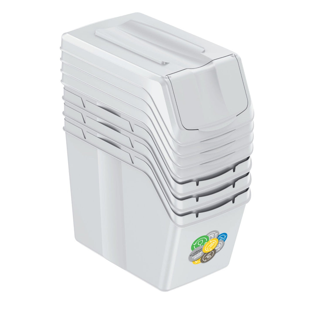 Sortibox 4x20L комплект сиви кошчета за сортиране на отпадъци ISWB20S4
