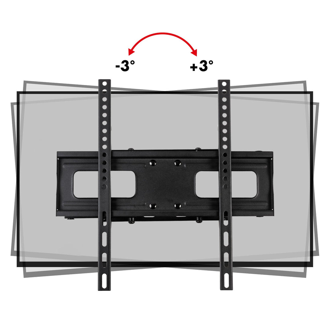 Монтажна стойка за телевизор Maclean, макс. VESA 400x400, 32-75", 50 кг, вертикална и хоризонтална настройка на ъгъла, профил 80-380 мм, черна, MC-788