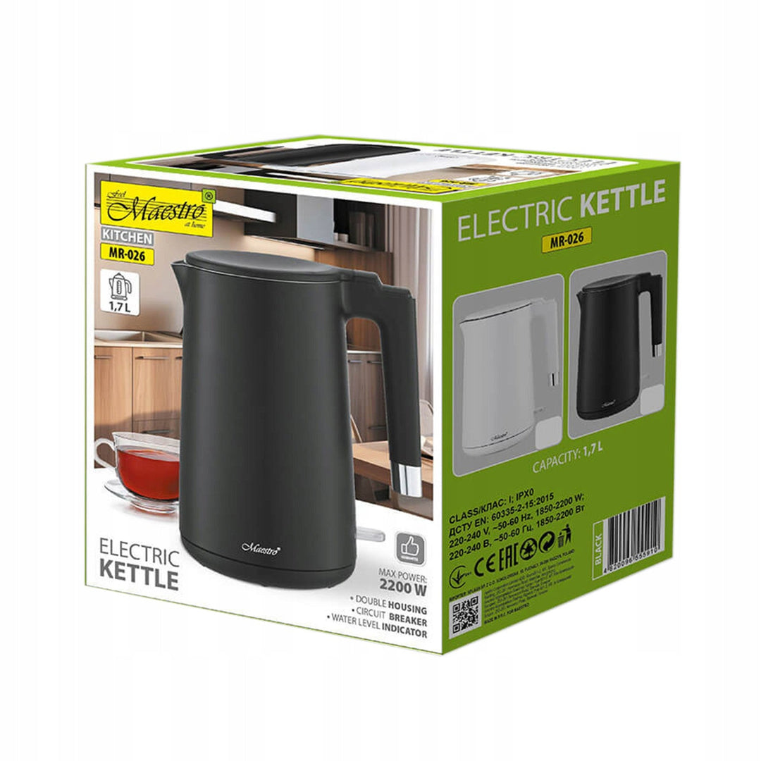 Електрическа кана Maestro, 1800 W, 1,7 л, бяла, MR-026
